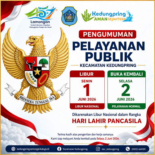 Foto: PENGUMUMAN PELAYANAN PUBLIK