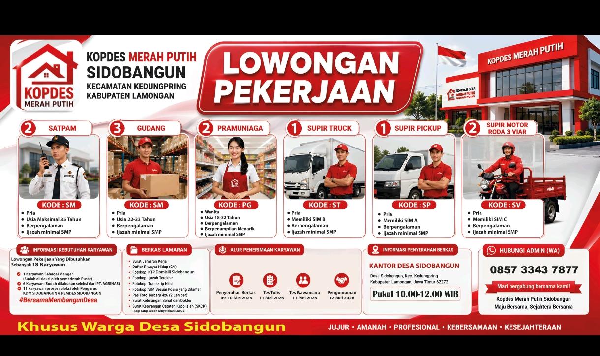Foto: Koperasi Desa Merah Putih Sidobangun