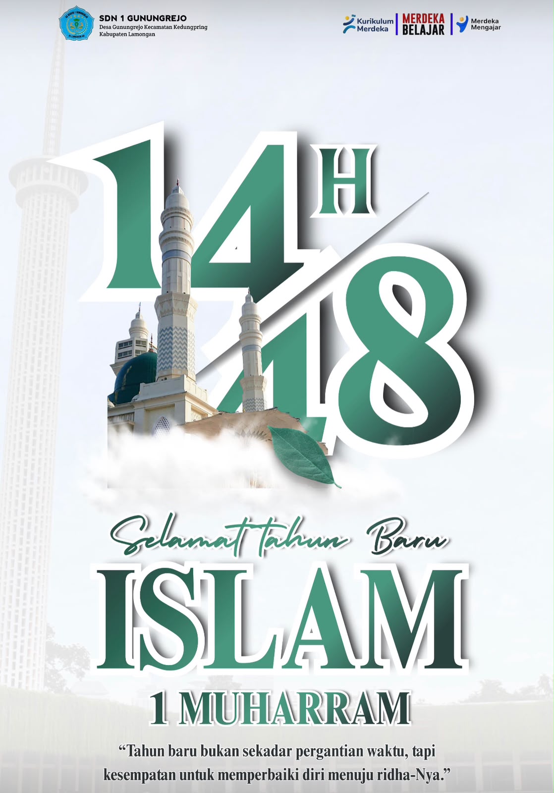 Foto: Selamat tahun Baru Islam 1 Muharram 1448 H dari SDN 1 Gunungrejo