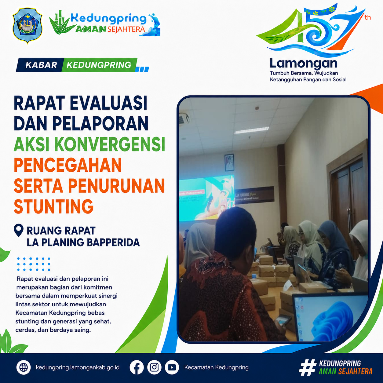 Foto: Rapat Evaluasi dan Pelaporan Aksi Konvergensi Pencegahan serta Penurunan Stunting