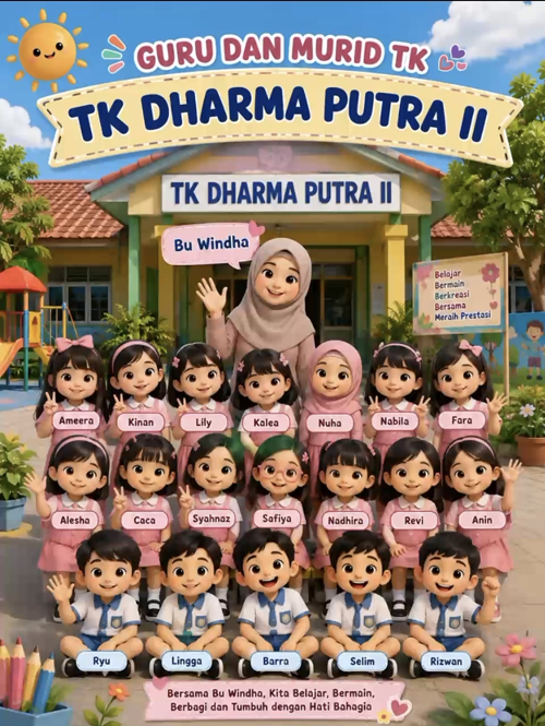 Foto: Guru dan Murid TK Dharma Putra II