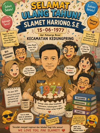 Foto: Selamat Ulang Tahun Pak Slamet Hariono, S.E
