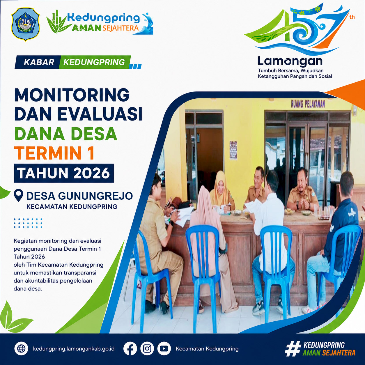 Foto: Monitoring dan Evaluasi Dana Desa Termin I Tahun 2026 di Desa Gunungrejo