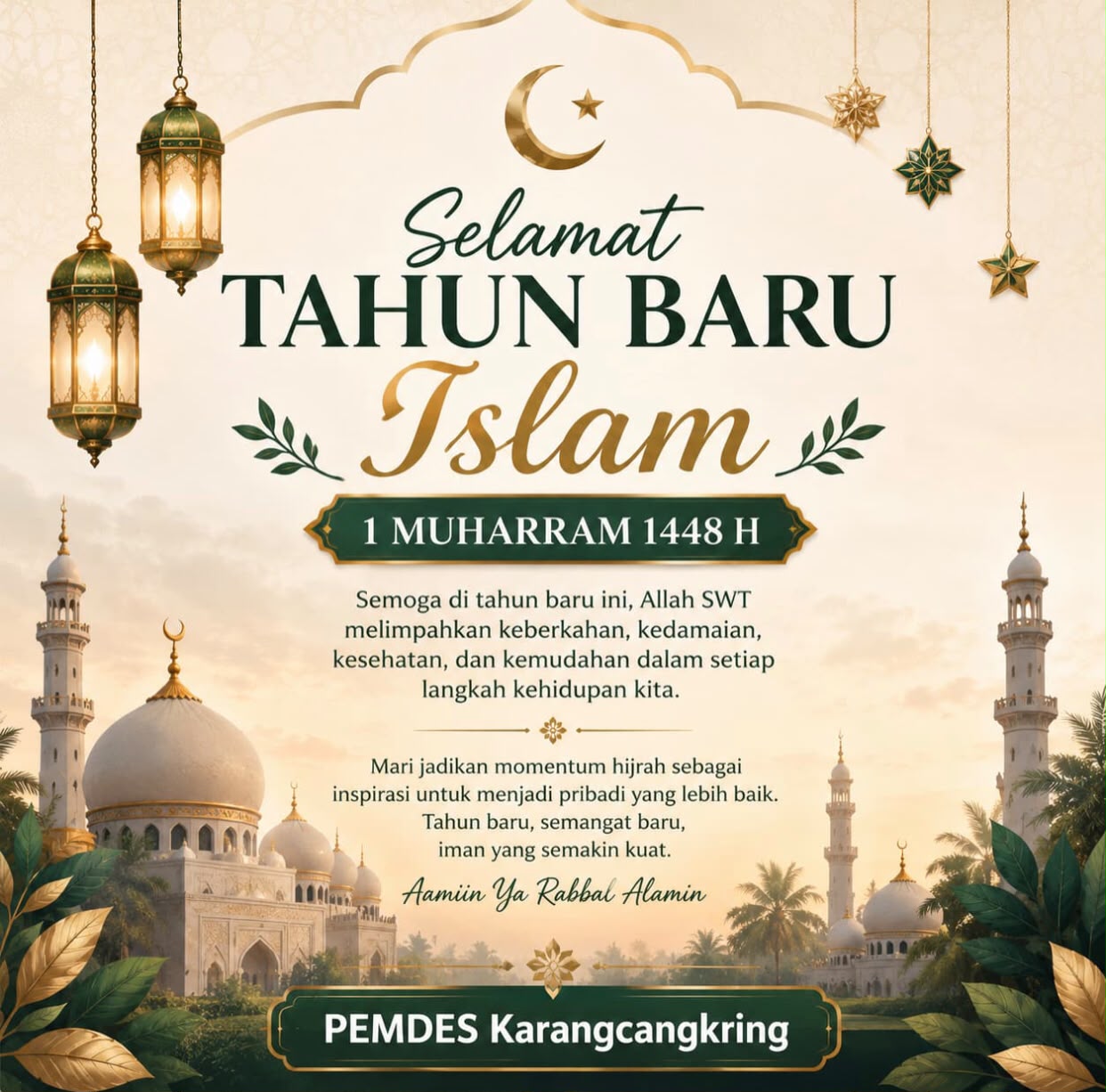 Foto: Selamat Tahun Baru Islam 1 Muharram 1448 H dari Pemerintah Desa Karangcangkring