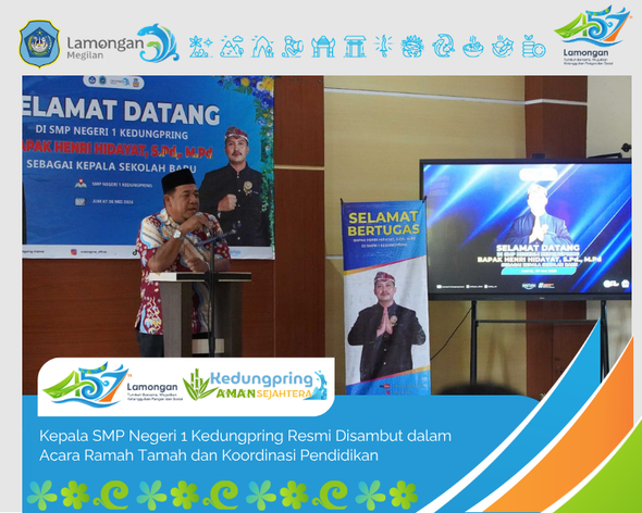 Foto: Kepala SMP Negeri 1 Kedungpring Resmi Disambut dalam Acara Ramah Tamah dan Koordinasi Pendidikan