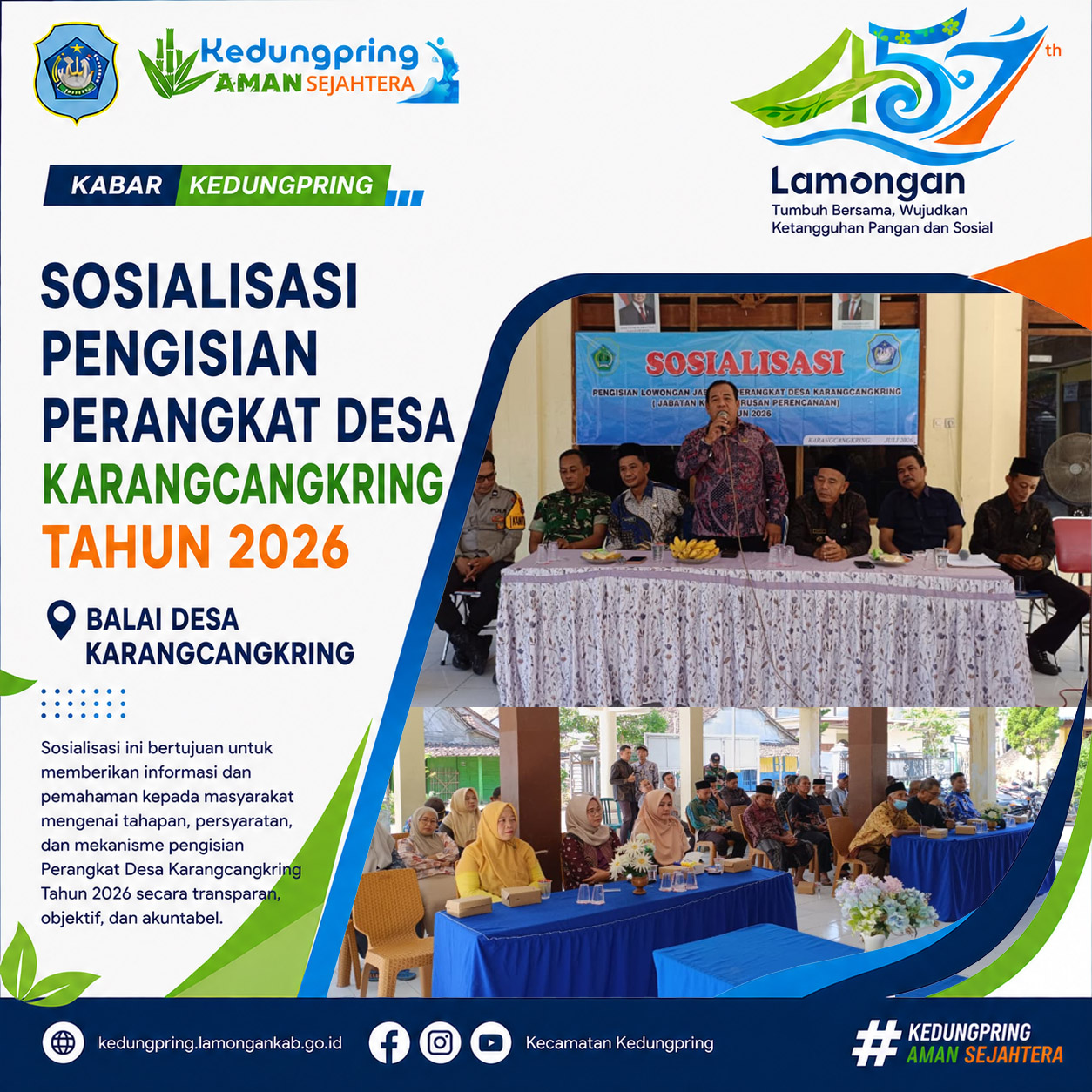 Foto: Sosialisasi Pengisian Perangkat Desa Karangcangkring Tahun 2026
