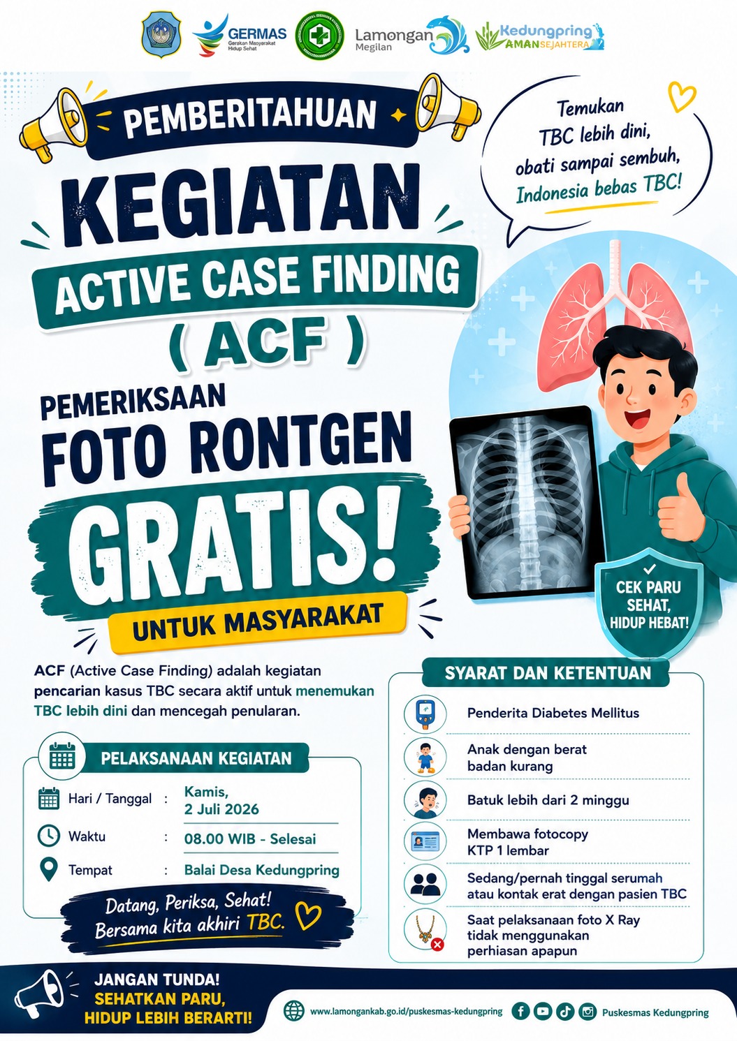 Foto: Kegiatan Active Case Finding (ACF) dari Puskesmas Kedungpring