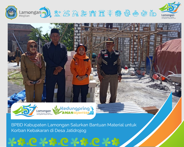 Foto: BPBD Kabupaten Lamongan Salurkan Bantuan Material untuk Korban Kebakaran di Desa Jatidrojog