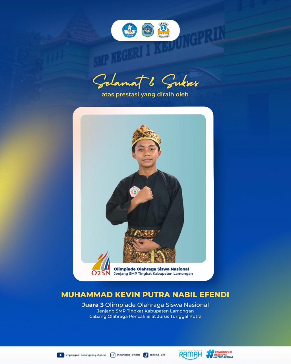 Foto: Selamat dan Sukses atas prestasi yang diraih oleh SMP N 1 kedungpring