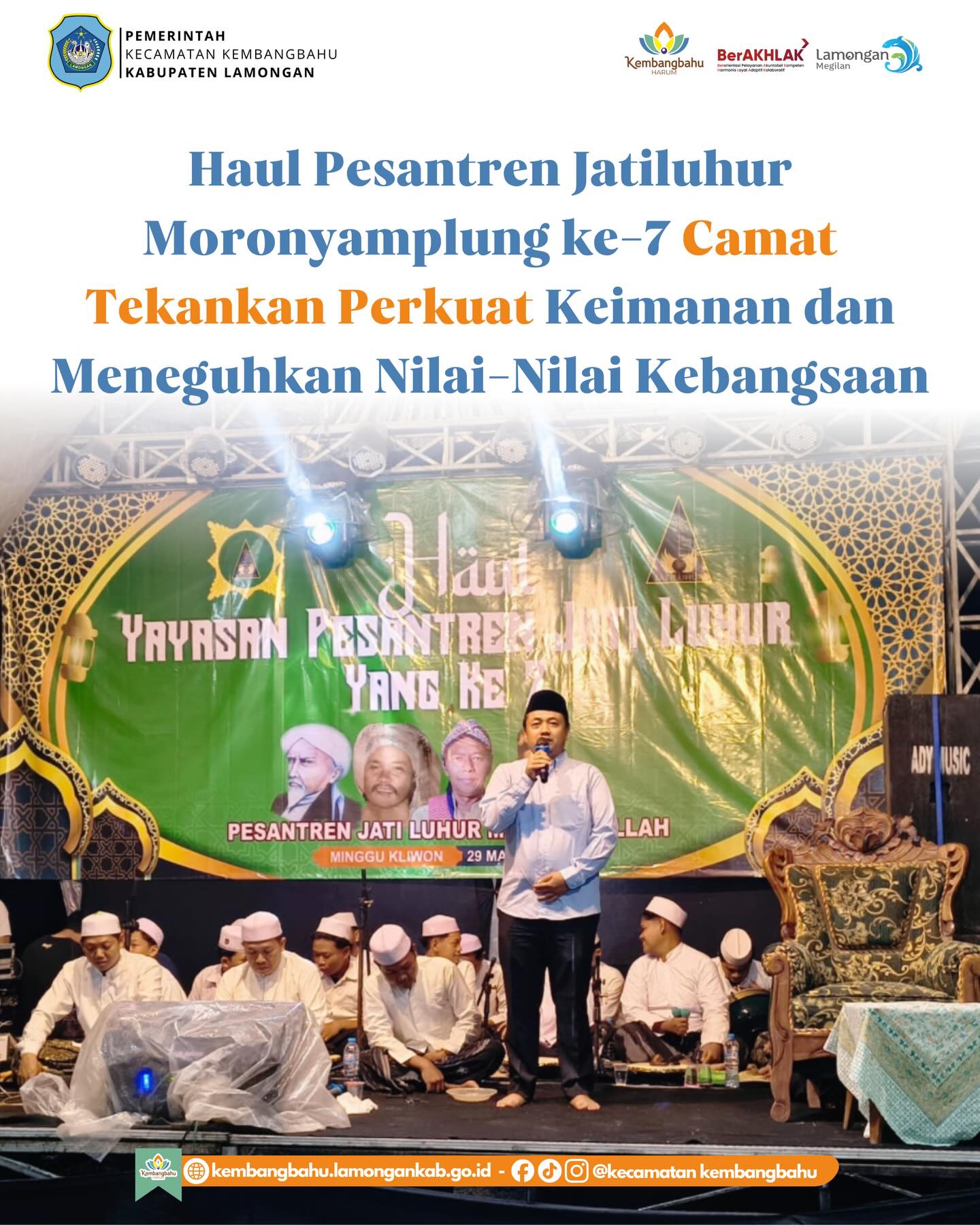 Foto: CAMAT HADIRI HAUL PESANTREN JATI LUHUR