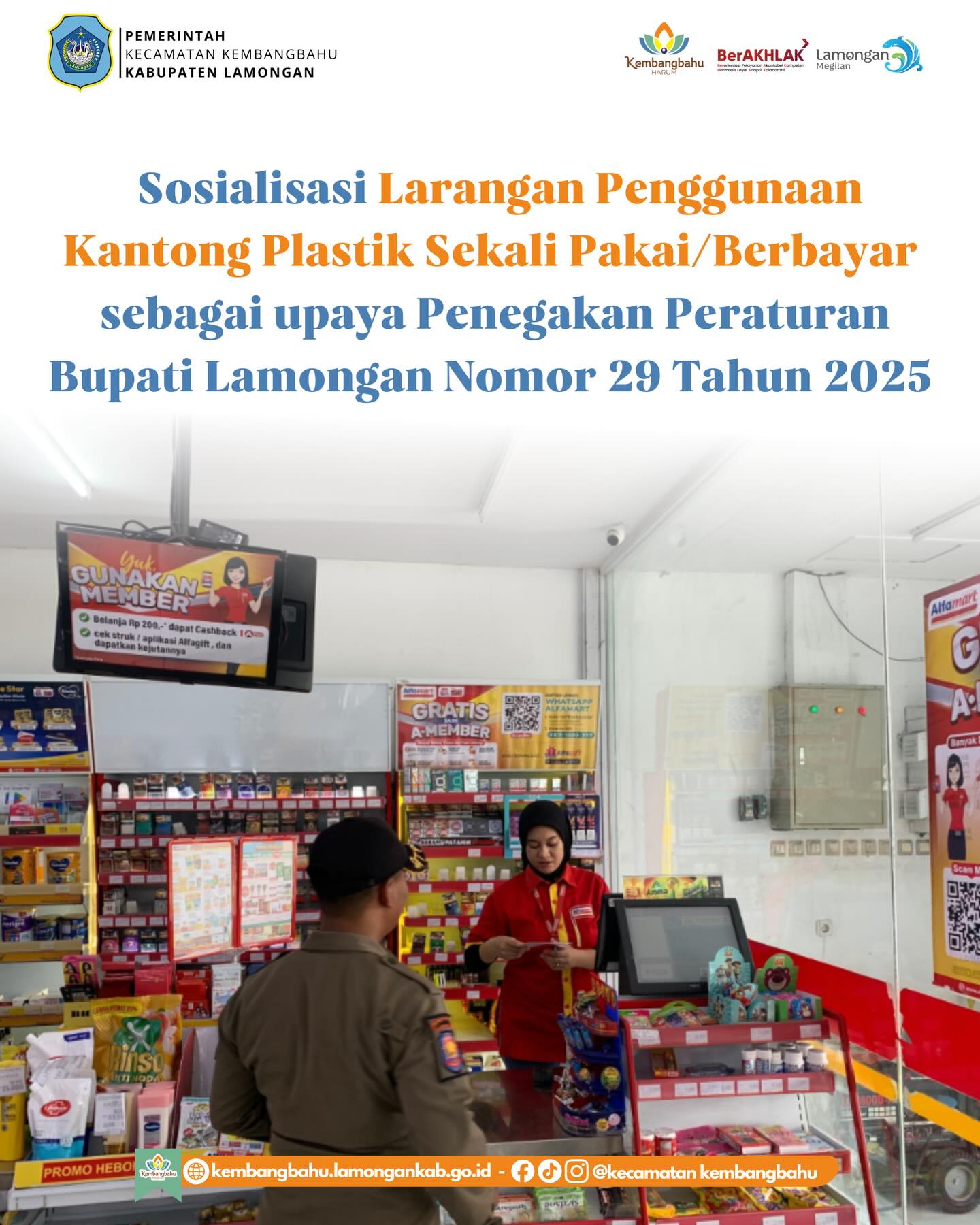 Foto: SOSIALISASI LARANGAN PENGGUNAAN KANTONG PLASTIK DALAM PERBUP NOMOR 29 TAHUN 2025