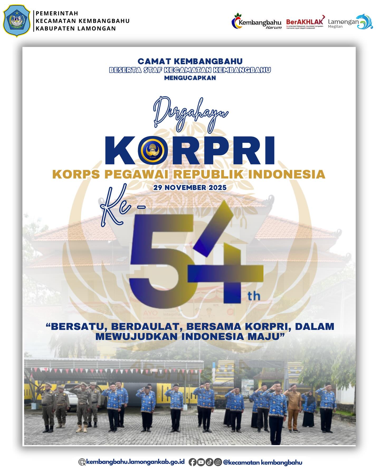 Foto: DIRGAHAYU KORPS PEGAWAI REPUBLIK INDONESIA Ke-54