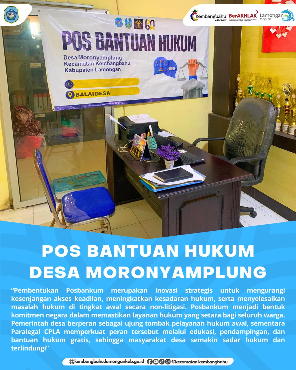 Foto: POS BANTUAN HUKUM DESA MORONYAMPLUNG