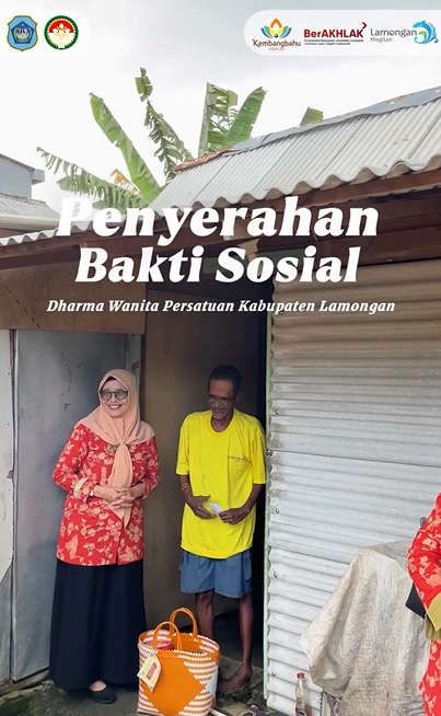 Foto: Penyerahan Bantuan Sosial dari Dharma Wanita Persatuan Kabupaten Lamongan
