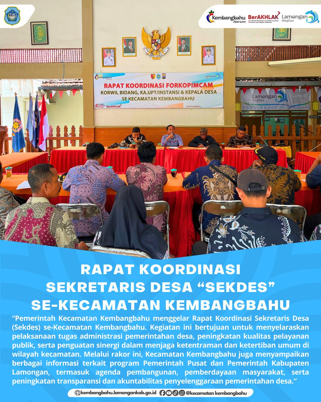 Foto: RAPAT KOORDINASI SEKRETARIS DESA