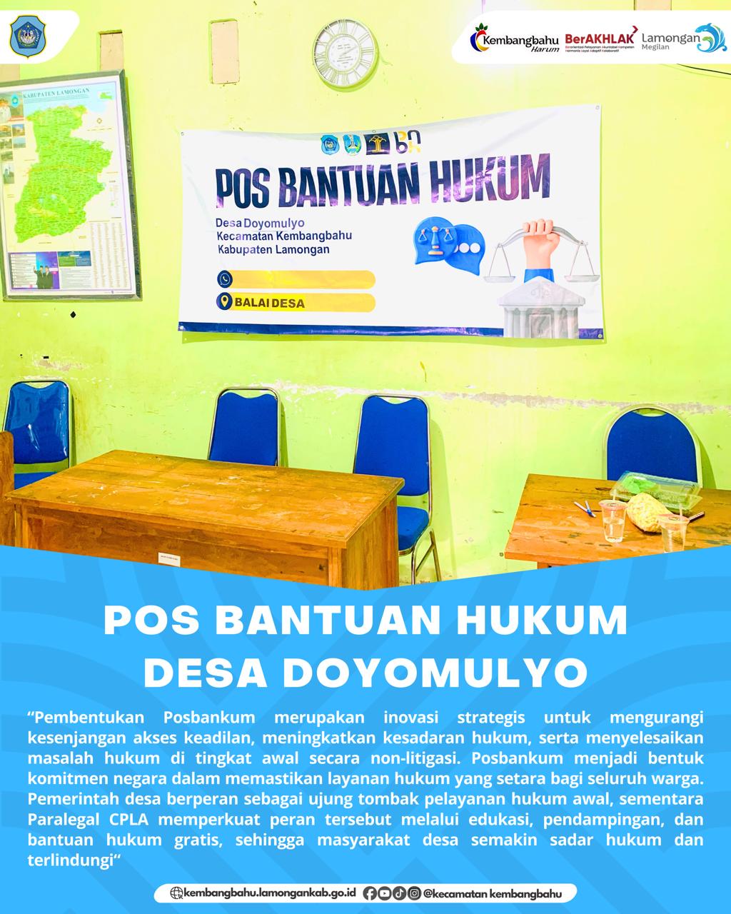 Foto: POS BANTUAN HUKUM DESA DOYOMULYO