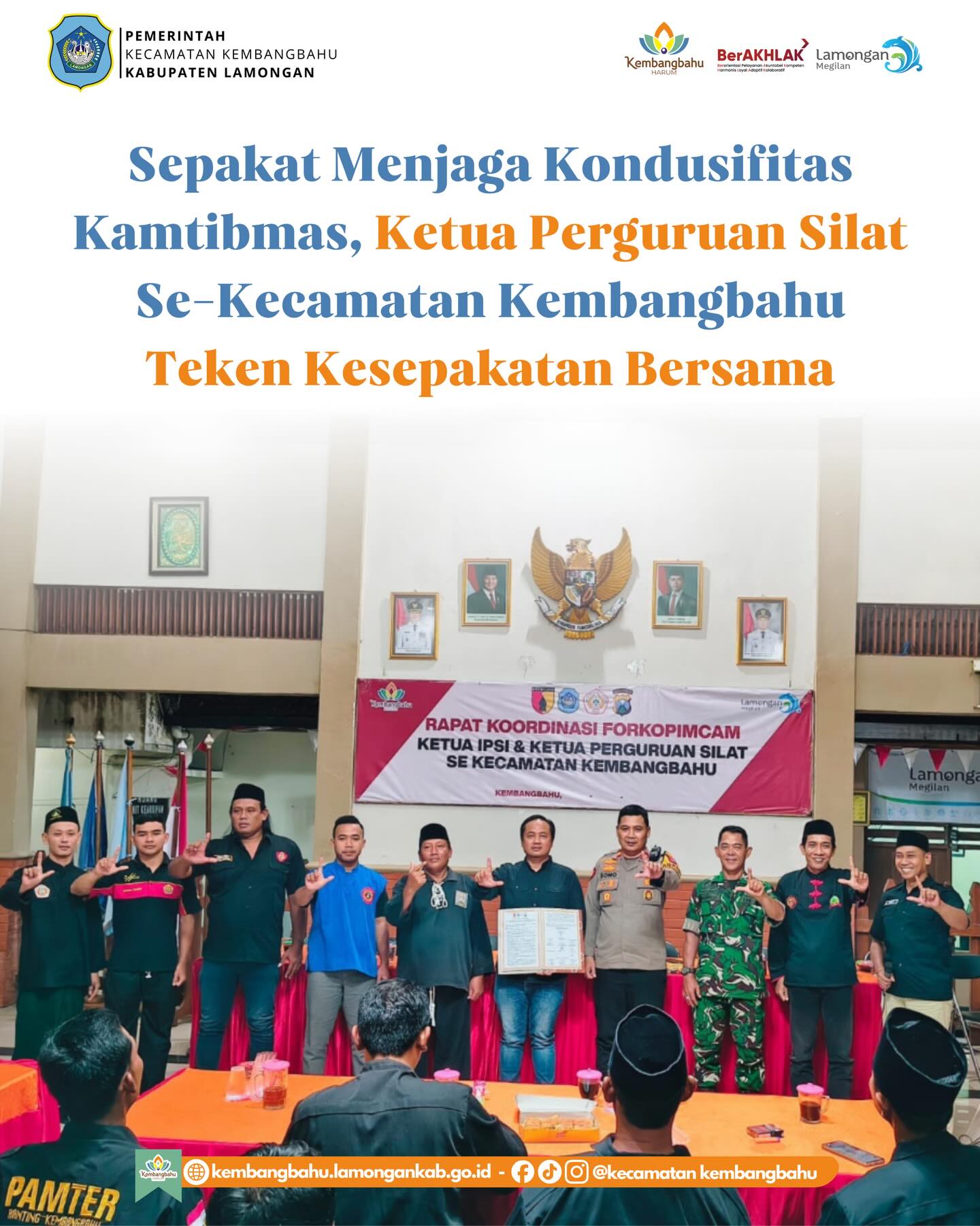 Foto: kesepakatan bersama dengan IPSI dan seluruh ketua perguruan silat