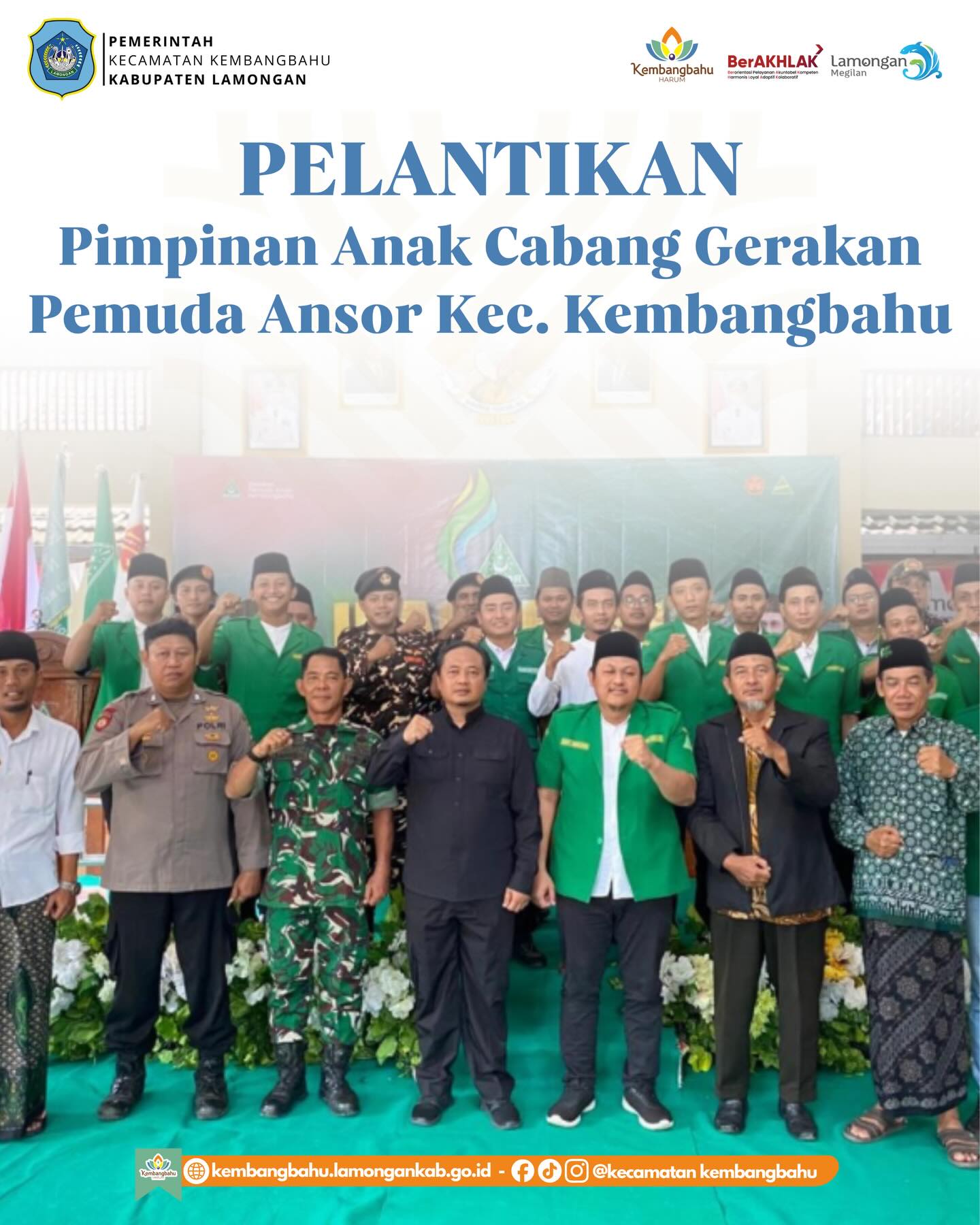 Foto: PELANTIKAN PIMPINAN ANCAB GP ANSOR KEMBANGBAHU