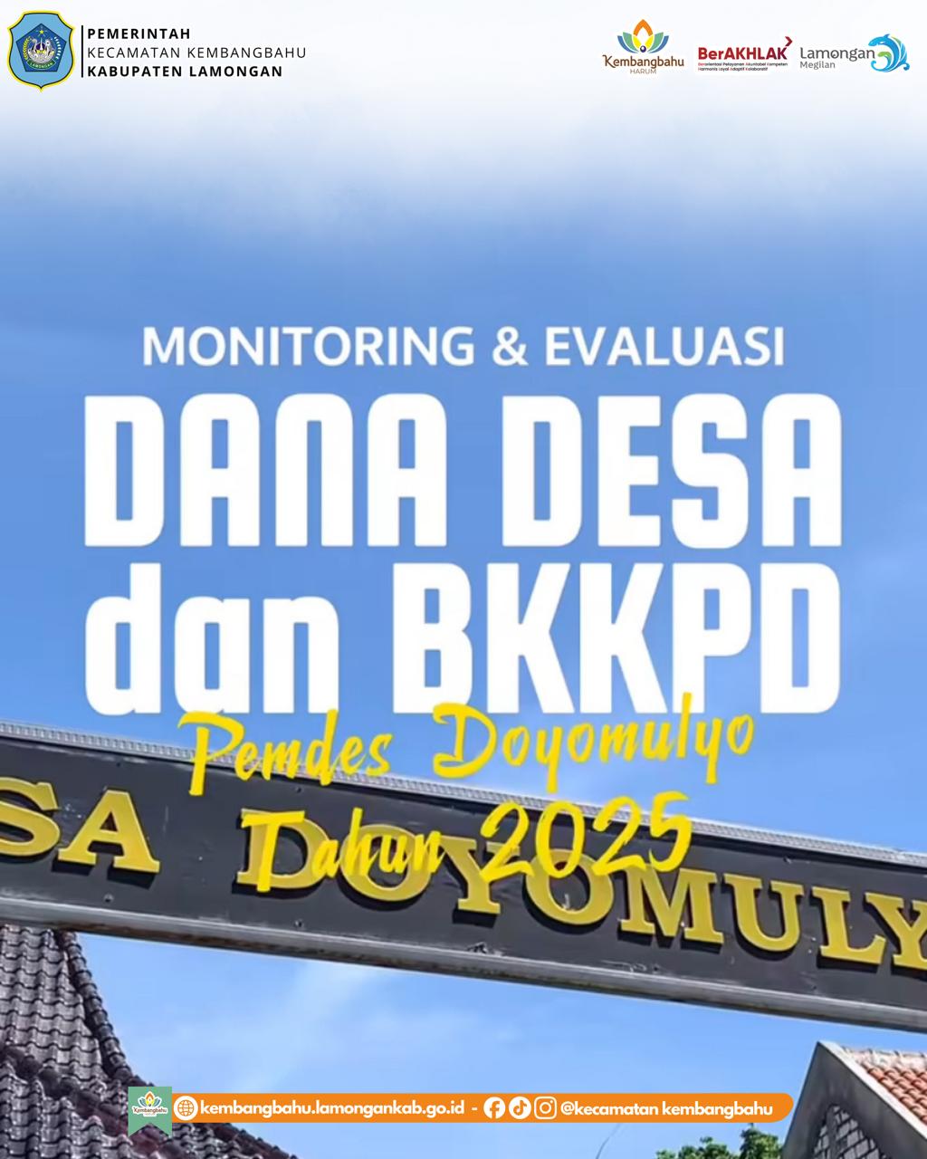 Foto: MONITORING DAN EVALUASI DANA DESA & BKKPD PEMDES DOYOMULYO