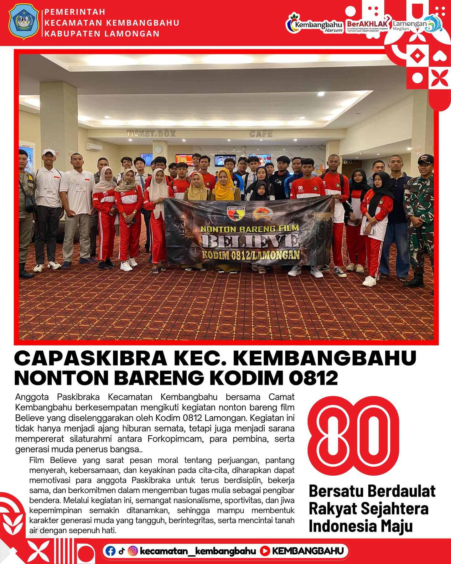Foto: CAPASKIBRA 2025 NONTON BARENG KODIM 0812 LAMONGAN