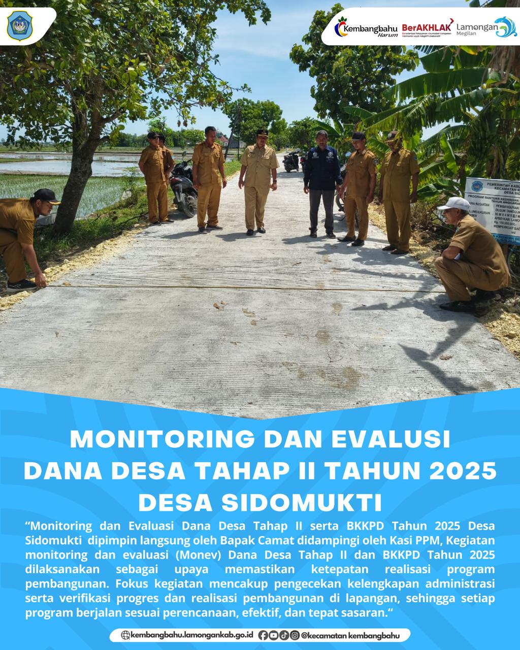 Foto: MONITORING DAN EVALUASI DANA DESA PEMDES SIDOMUKTI