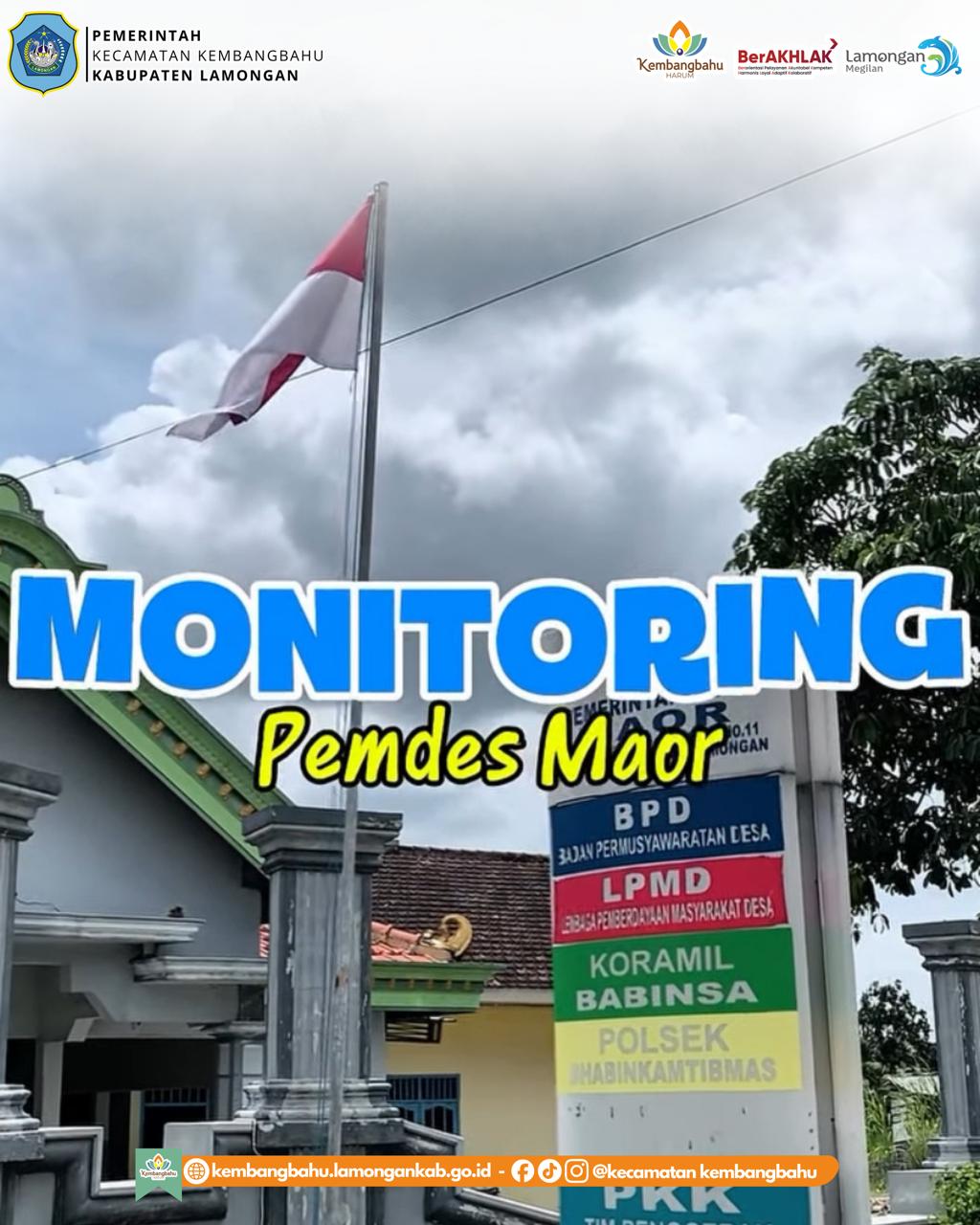 Foto: MONITORING PENYERAHAN BLT DD PEMDES MAOR