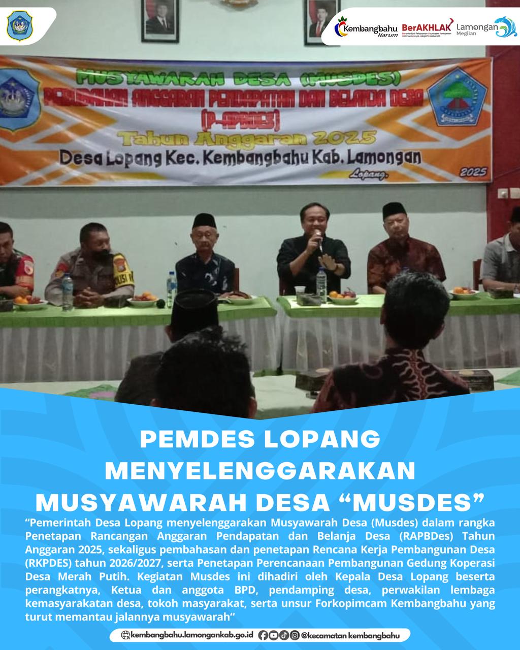 Foto: MUSDESUS DESA LOPANG