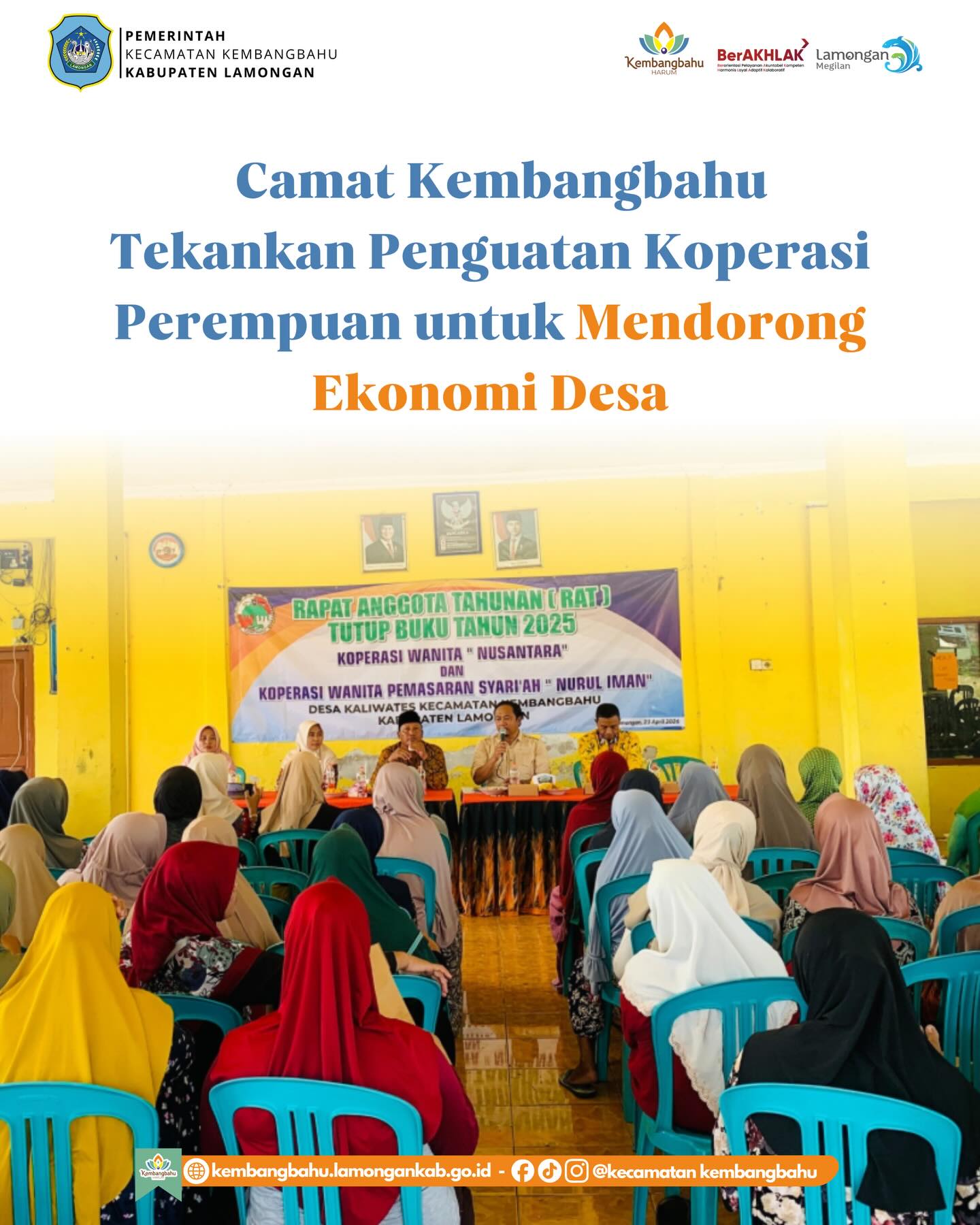 Foto: CAMAT KEMBANGBAHU TEKANKAN PENGUATAN KOPERASI UNTUK MENDORONG EKONOMI DESA