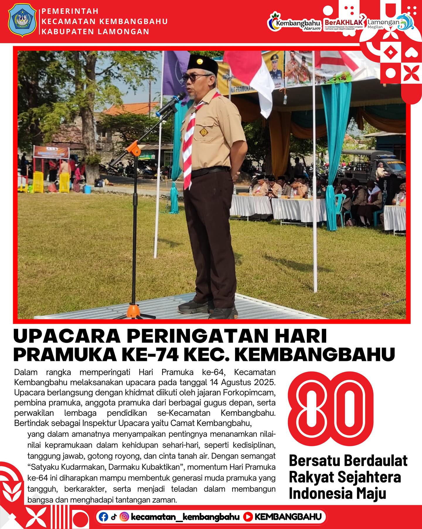 Foto: UPACARA PERINGATAN HARI PRAMUKA TAHUN 2025
