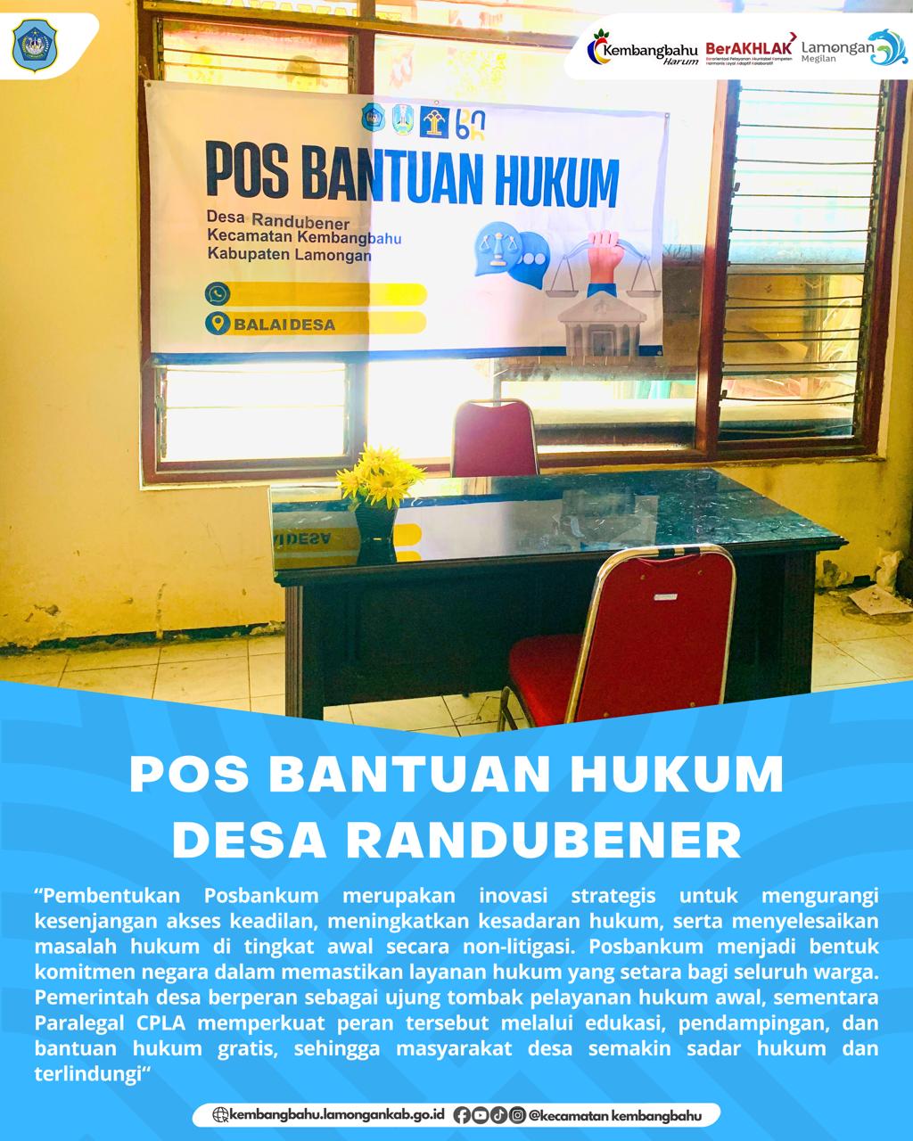 Foto: POS BANTUAN HUKUM DESA RANDUBENER