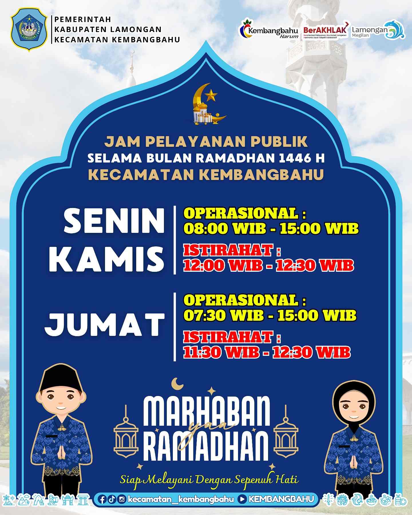 JAM PELAYANAN PUBLIK SELAMA BULAN RAMADHAN
