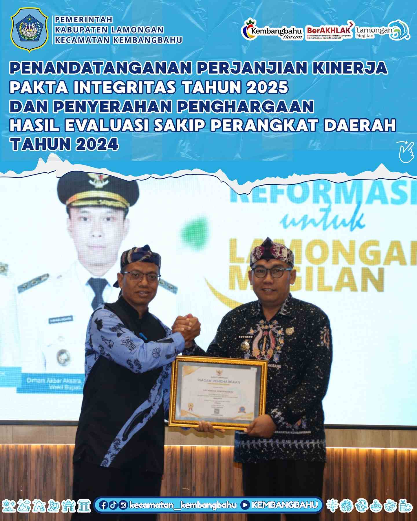PENANDATANGANAN PERJANJIAN KINERJA DAN PENYERAHAN PENGHARGAAN