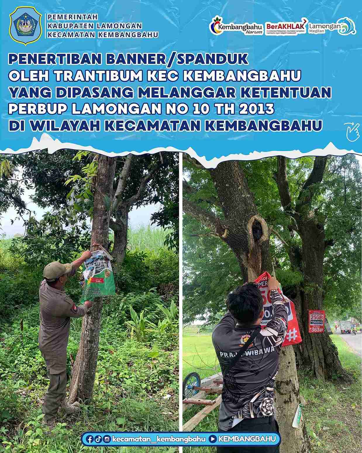 PENERTIBAN BANNER/SPANDUK DAN SEJENISNYA OLEH SEKSI TRANTIBUM
