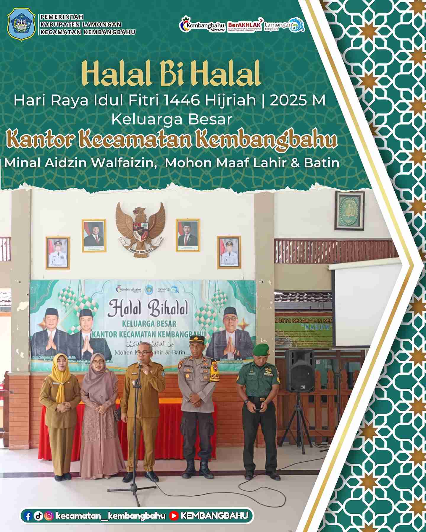 HALAL BIHALAL KANTOR PEMERINTAH  KECAMATAN KEMBANGBAHU KABUPATEN LAMONGAN