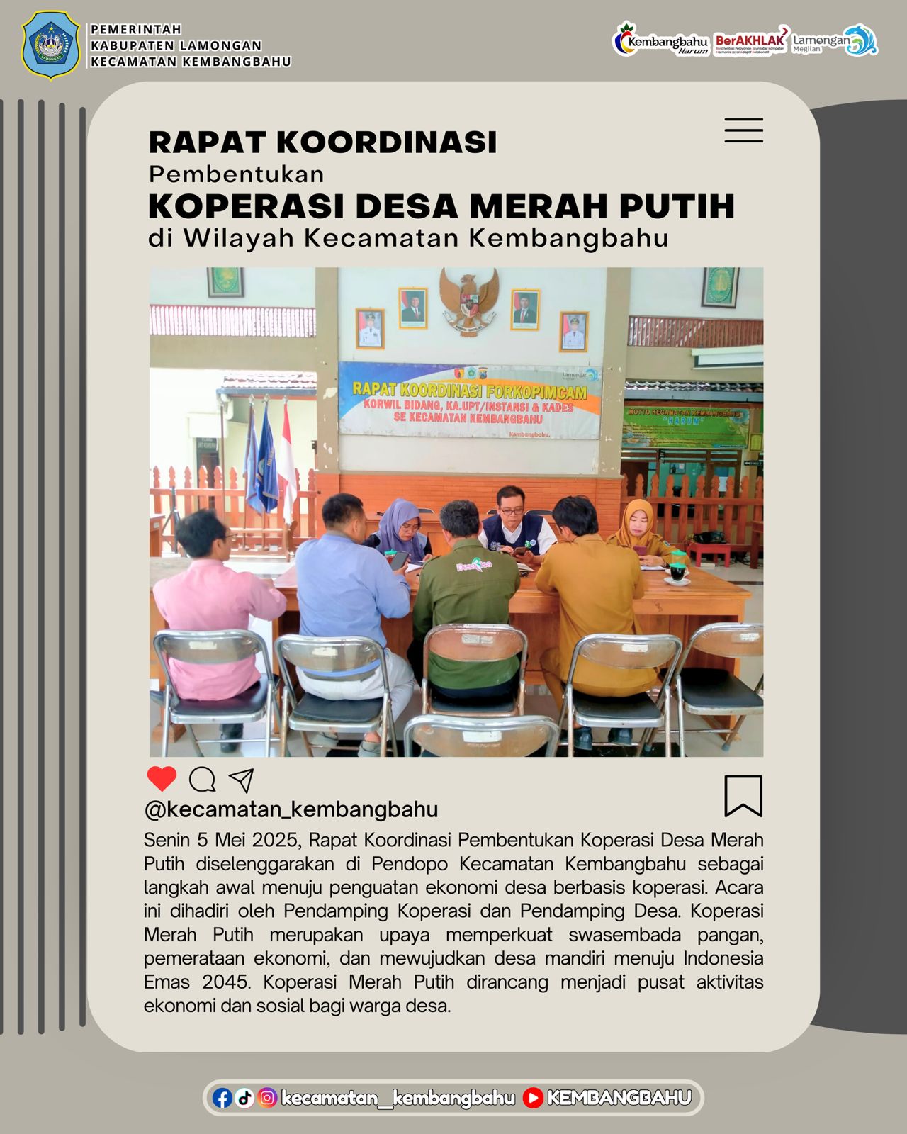 RAKOR PEMBENTUKAN KOPERASI DESA MERAH PUTIH