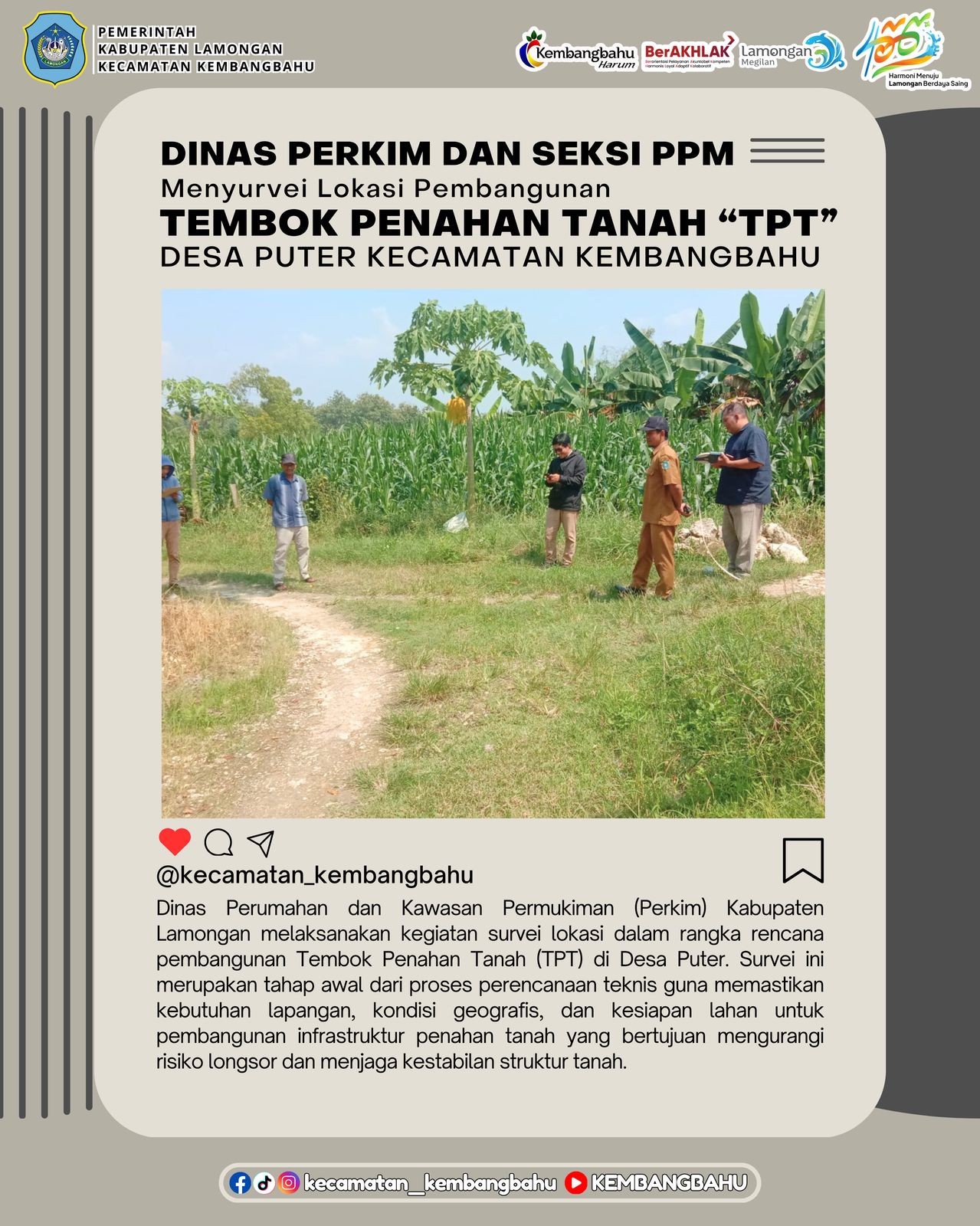 SURVEI LOKASI DARI DINAS PERKIM DI DESA PUTER