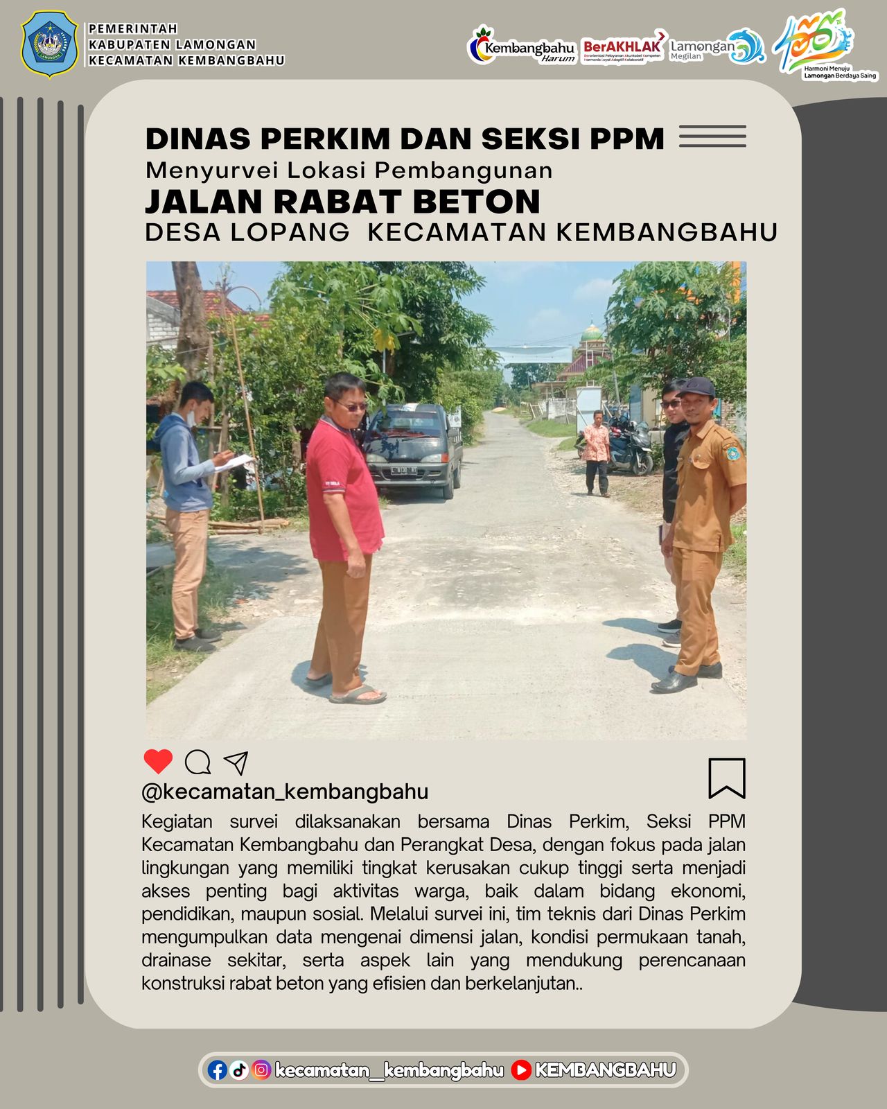 SURVEI LOKASI DARI DINAS PERKIM DI DESA LOPANG