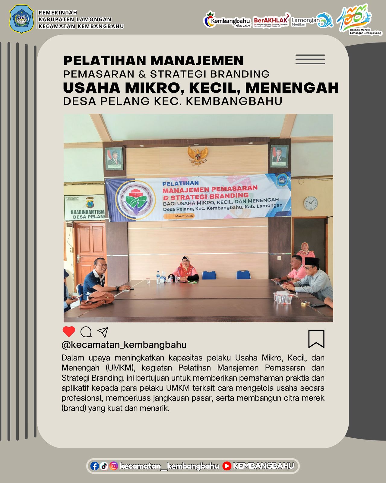 PELATIHAN MANAJEMEN PEMASARAN DAN STRATEGI BRANDING