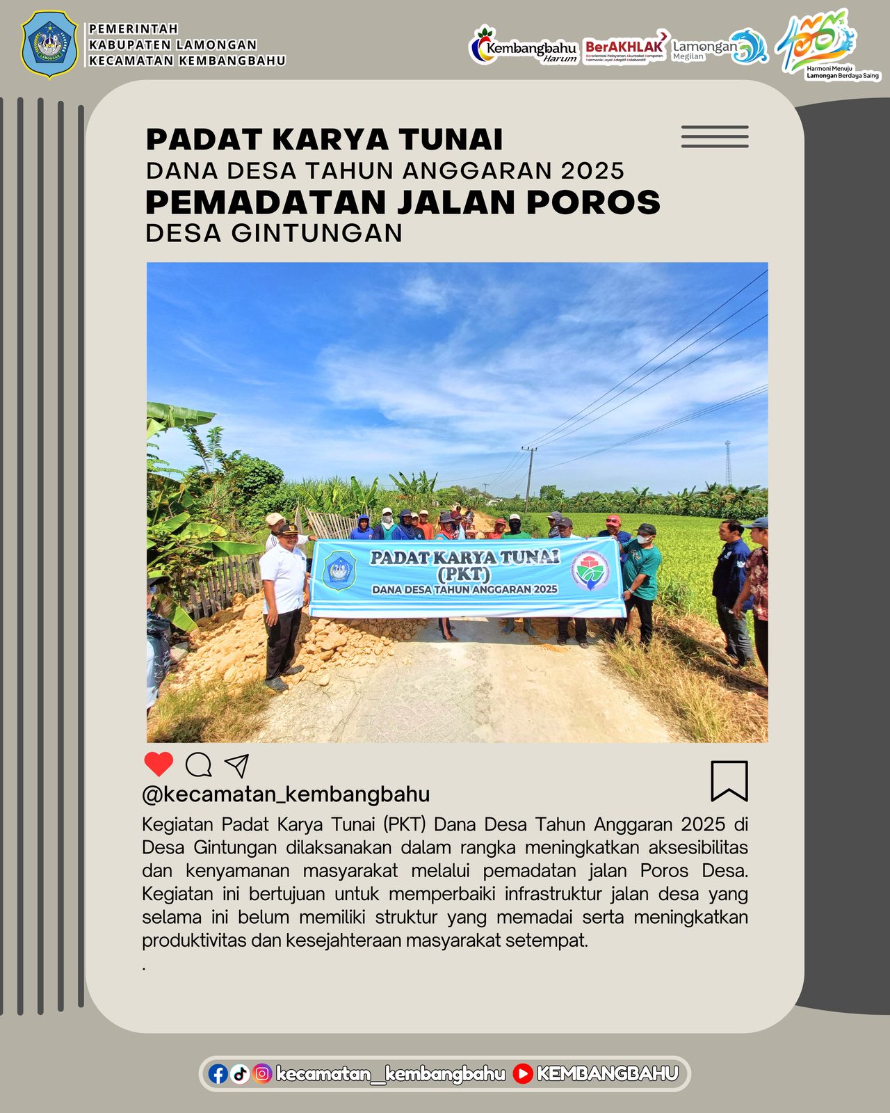 PADAT KARTA TUNAI DESA GINTUNGAN