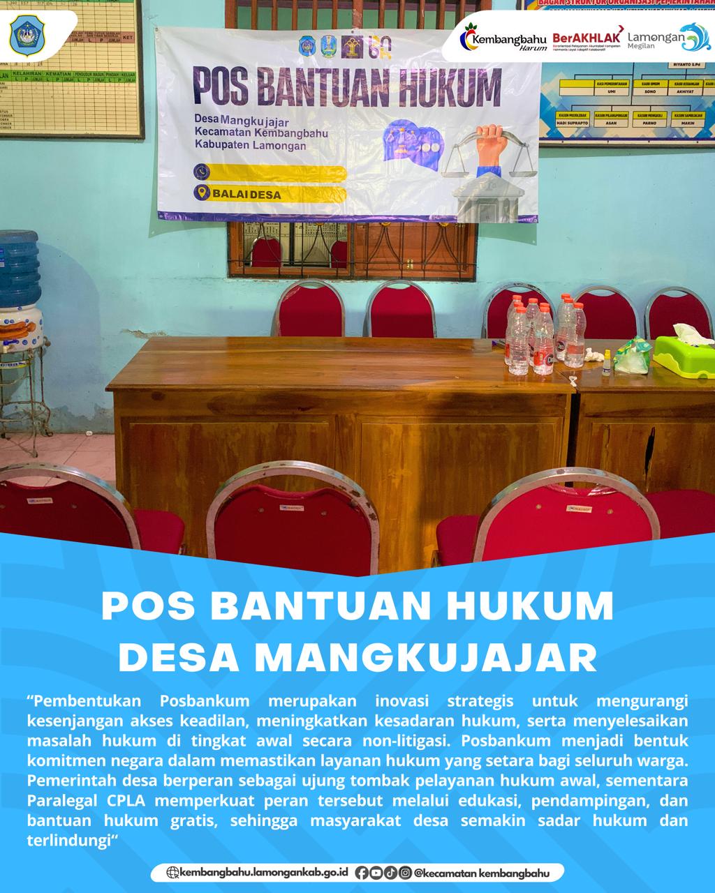 Foto: POS BANTUAN HUKUM DESA MANGKUJAJAR