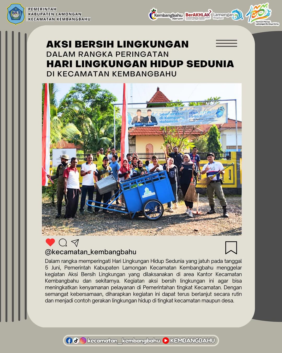 AKSI BERSIH LINGKUNGAN DALAM RANGKA PERINGATAN HARI LINGKUNGAN HIDUP SEDUNIA TAHUN 2025