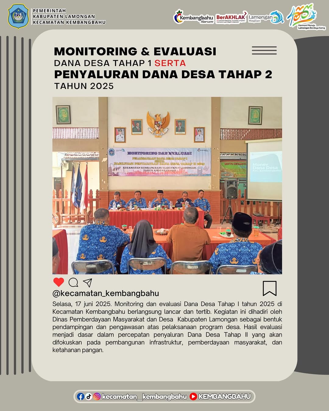 MONITORING DAN EVALUASI