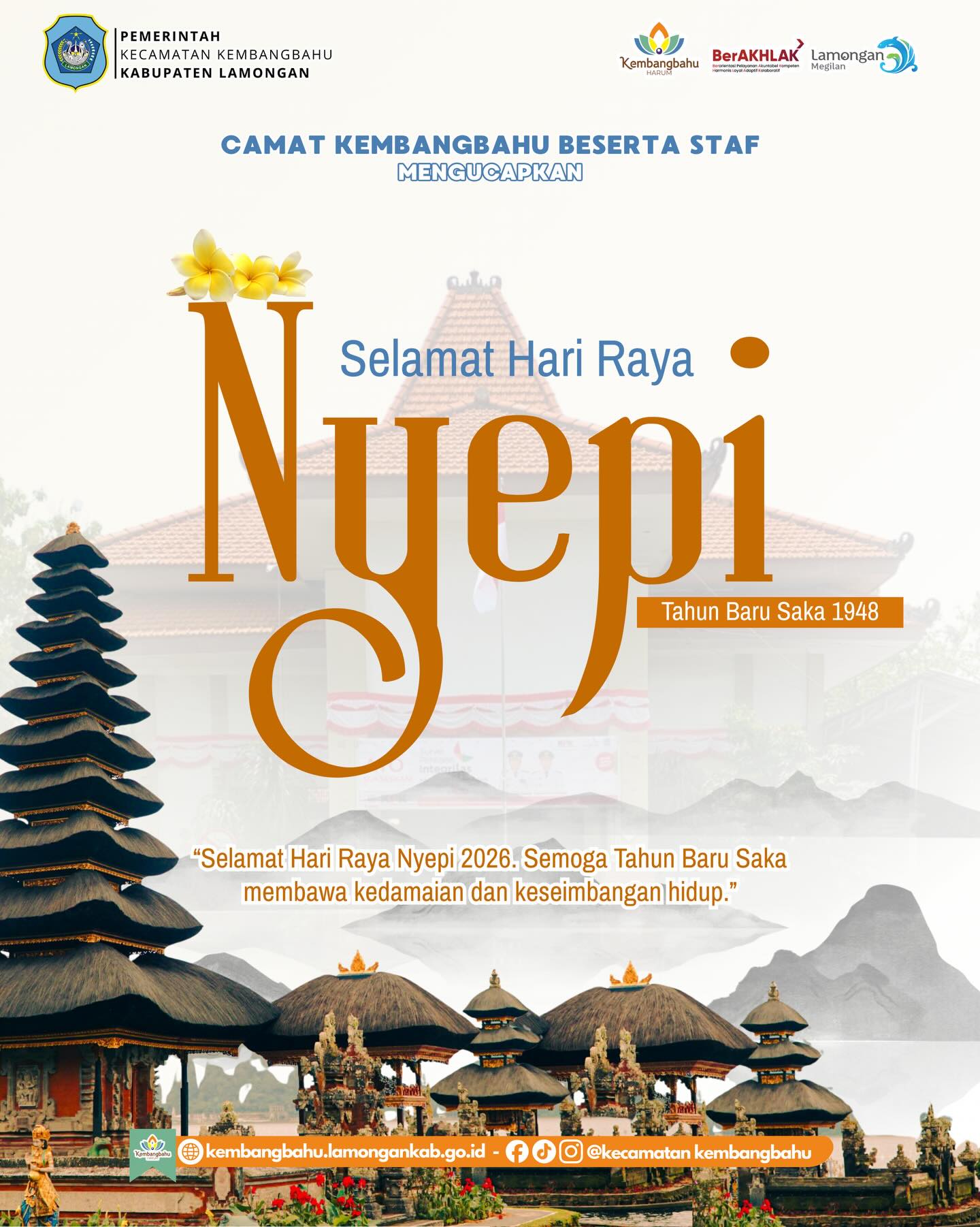 Foto: Selamat Hari Raya Nyepi 2026 & Tahun Baru Saka 1948.