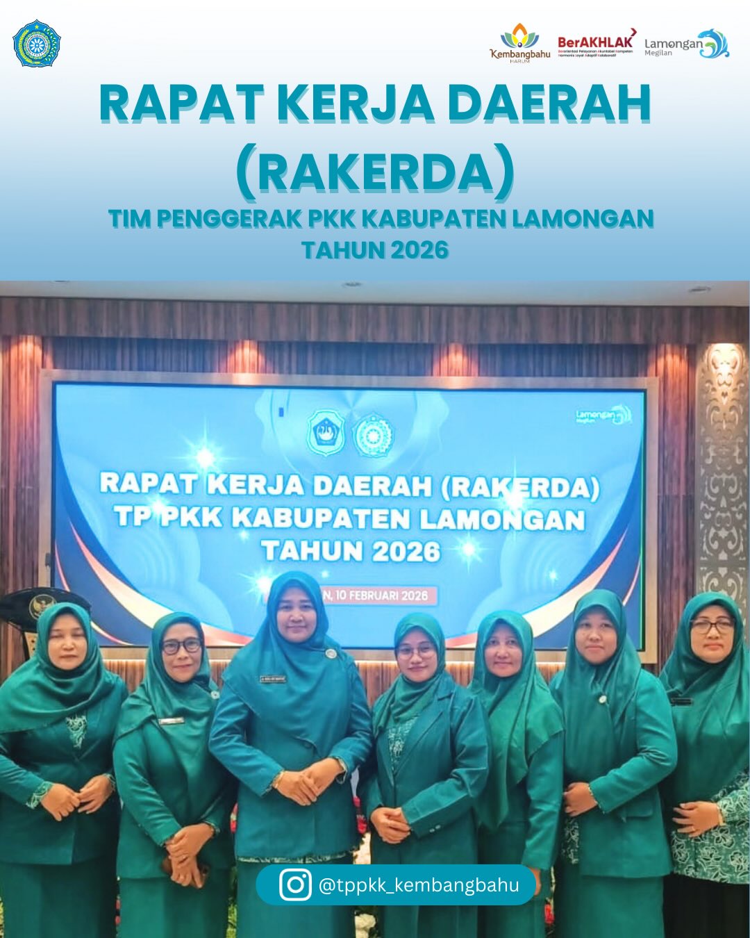 Foto: TP PKK Kecamatan Kembangbahu Hadir dalam Rakerda Kab. Lamongan