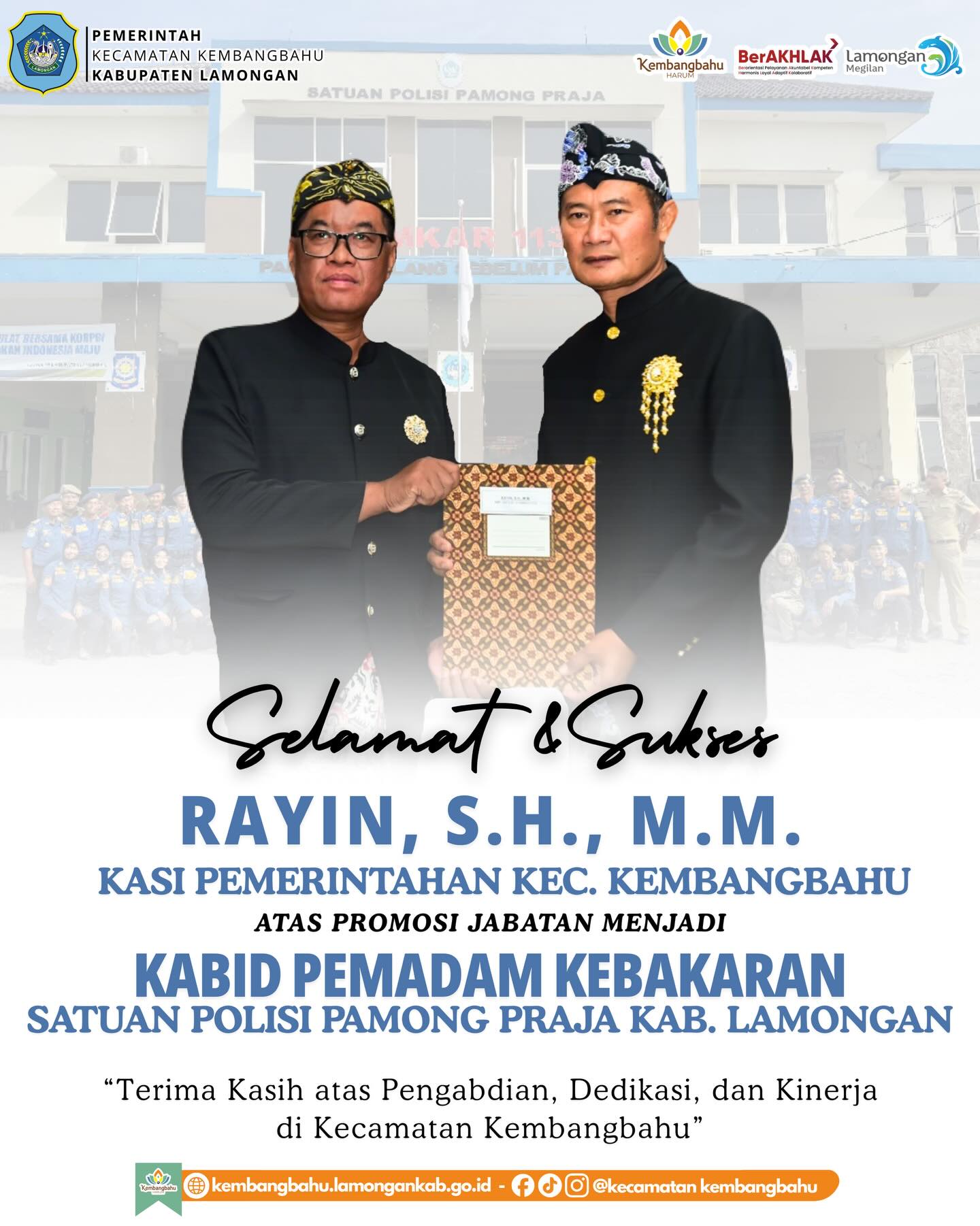 Foto: SELAMAT DAN SUKSES ATAS PROMOSI JABATAN