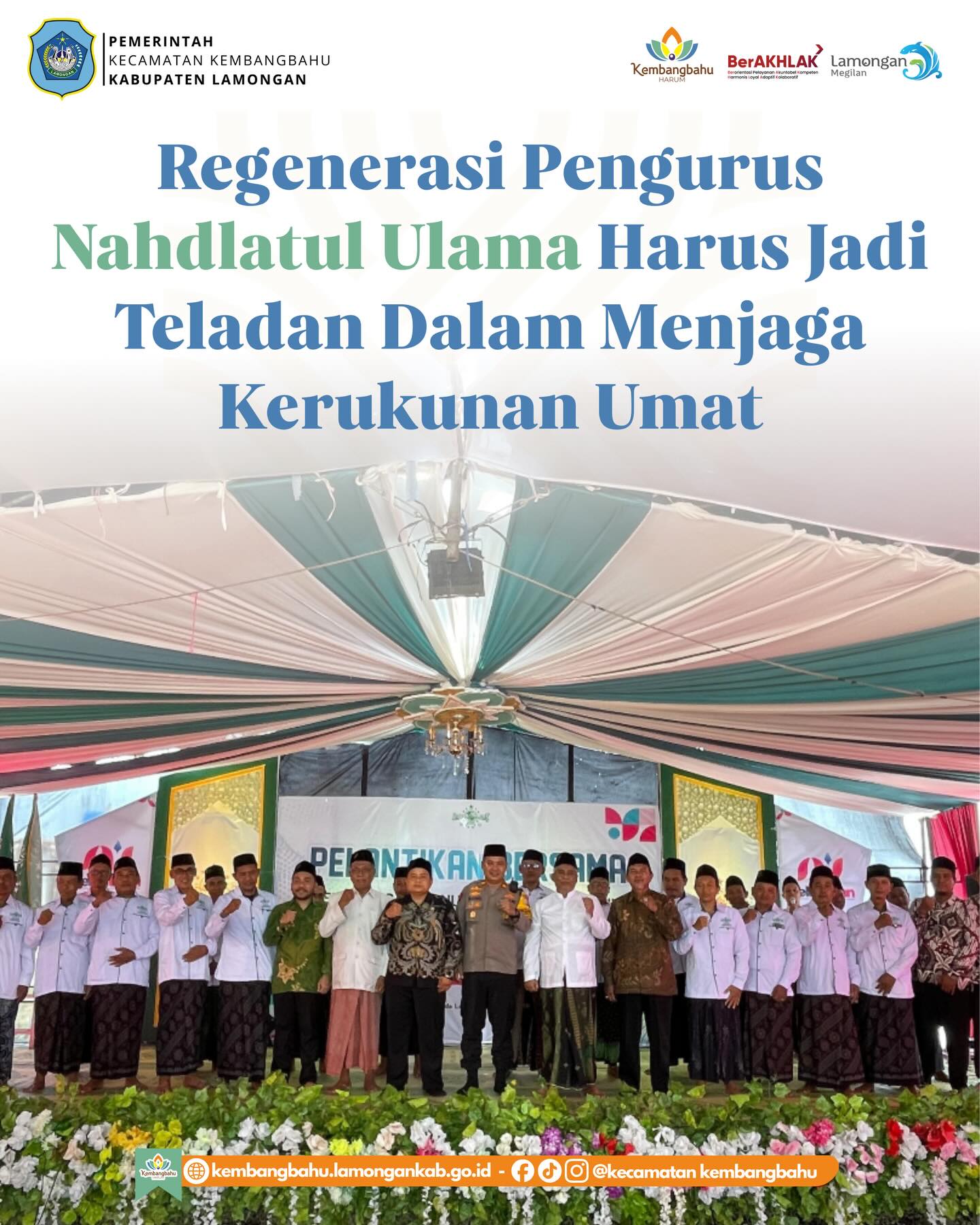 Foto: Pelantikan bersama kepengurusan Nahdlatul Ulama Kembangbahu