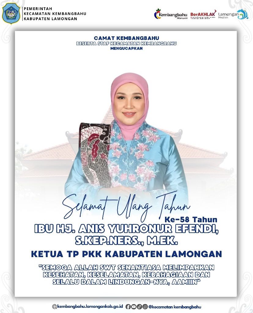 Foto: SELAMAT ULANG TAHUN IBU KETUA TP PKK KAB. LAMONGAN