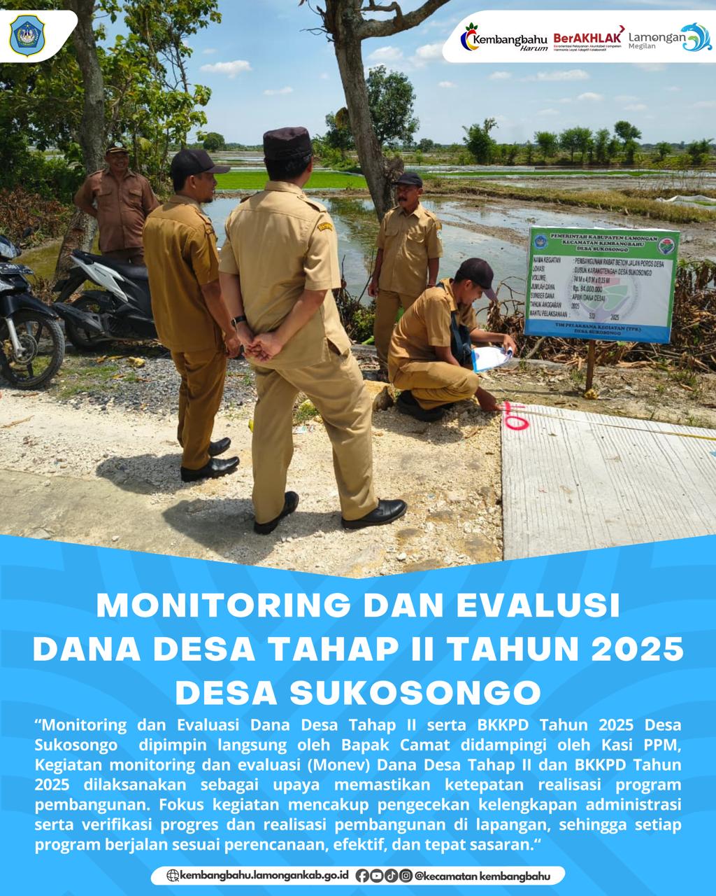 Foto: MONITORING DAN EVALUASI DESA SUKOSONGO