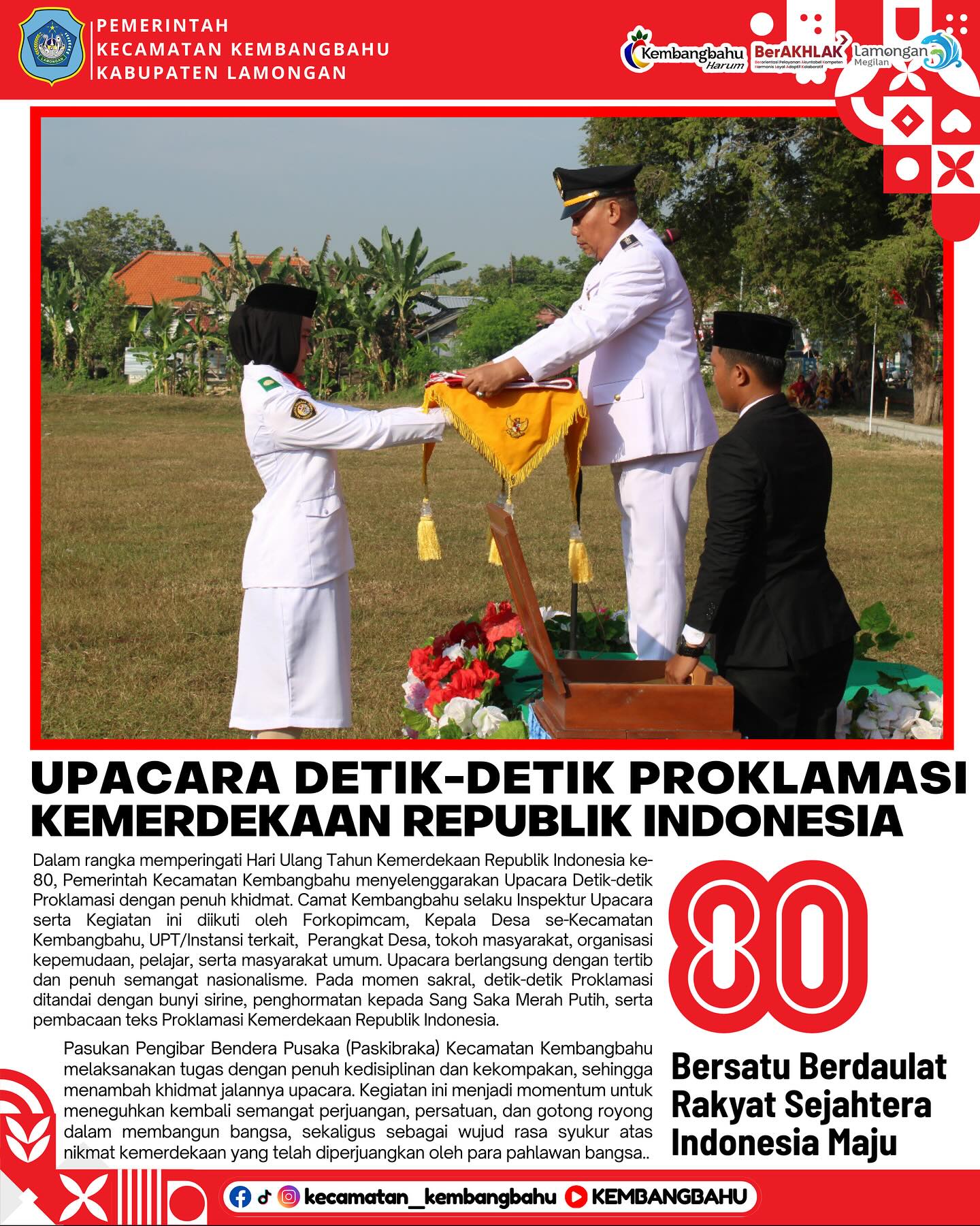 Foto: UPACARA PERINGATAN DETIK-DETIK PROKLAMASI KEMERDEKAAN REPUBLIK INDONESIA #2