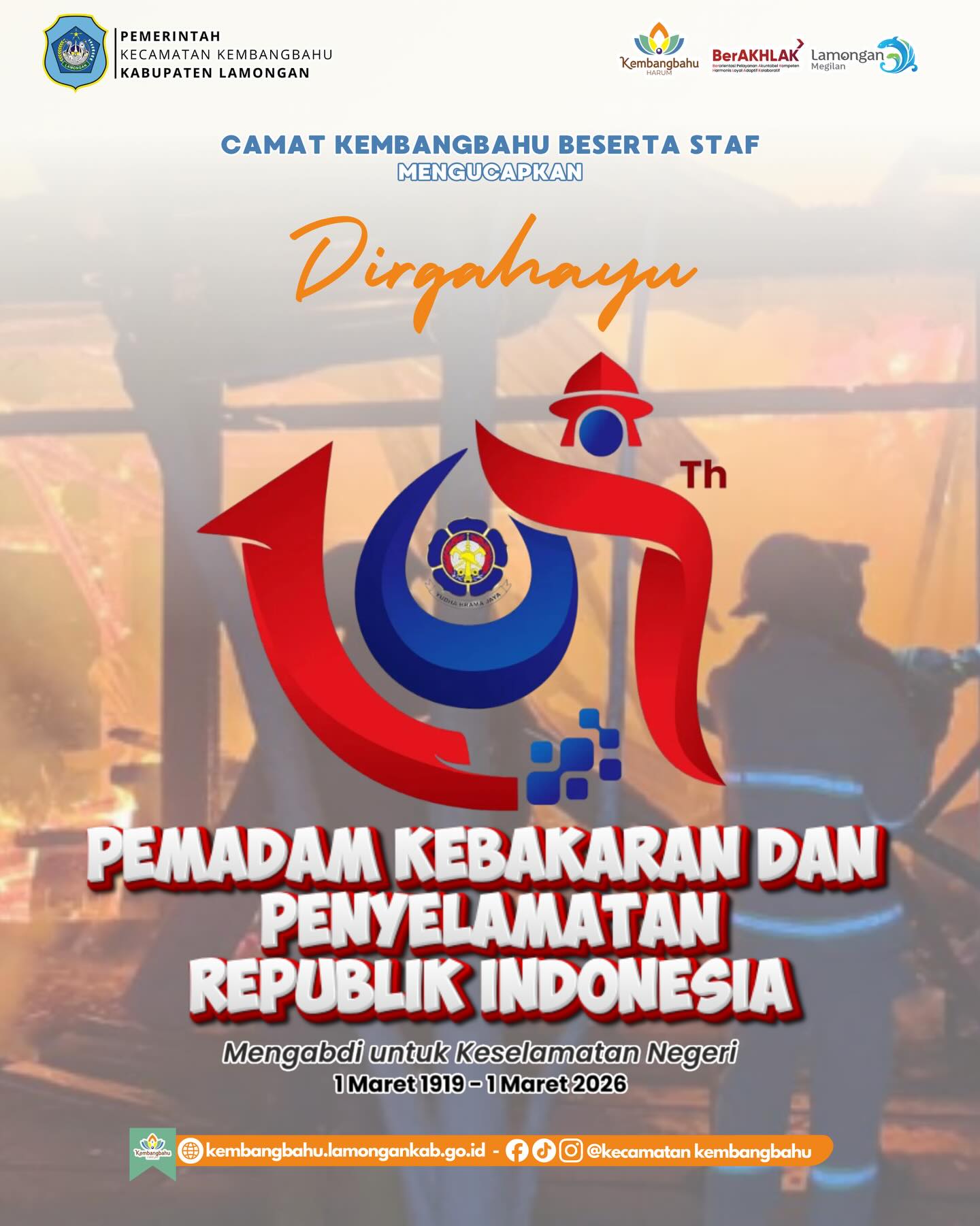 Foto: Dirgahayu Pemadam Kebakaran dan Penyelamatan Republik Indonesia